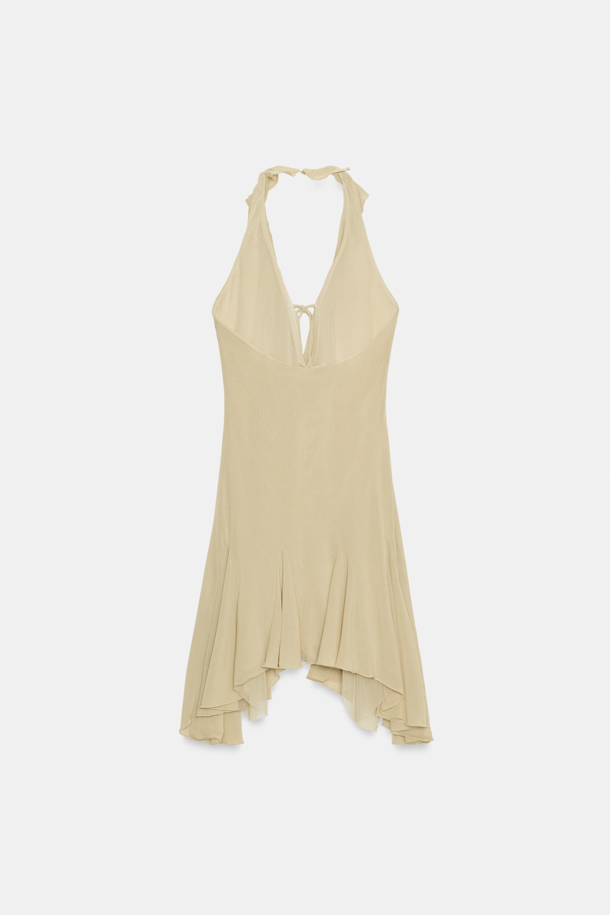 RUFFLED HALTER DRESS | Zara US