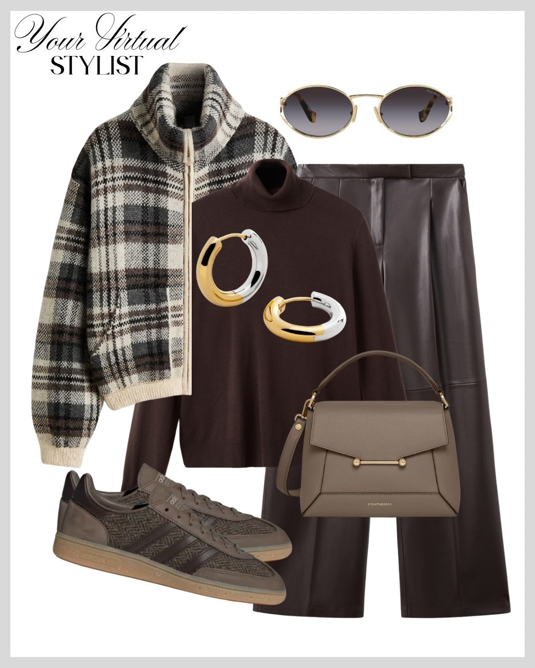 Soft tailoring meets texture 🤎
Plaid outerwear, rich chocolate tones, and relaxed trousers create a polished yet cozy everyday look.✨

#LTKbag #LTKwinter #LTKstyletip