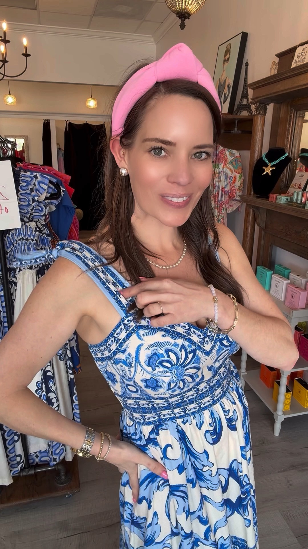 Blue & White Printed Midi Dress with Pink Headband


Such a pretty blue and white printed midi dress moment 💙 The tie shoulder straps and fitted bodice make this one so flattering, and the flowy skirt gives it the perfect feminine feel. I styled it with gold mesh ballet flats, a pearl necklace, and a pink knot headband for a polished preppy look that’s perfect for spring events, brunch, or a day of shopping.

Blue and white midi dress, printed midi dress outfit, preppy spring dress, feminine spring outfit, tie shoulder dress, spring boutique dress, gold ballet flats outfit, pink headband styling, classic preppy style 💙🌸

#LTKootd #LTKSeasonal #LTKOver40

#LTKOver40 #LTKootd #LTKSeasonal