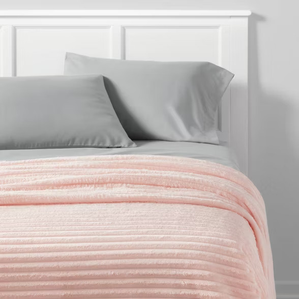 Ribbed Plush Bed Blanket - Room Essentials™ | Target