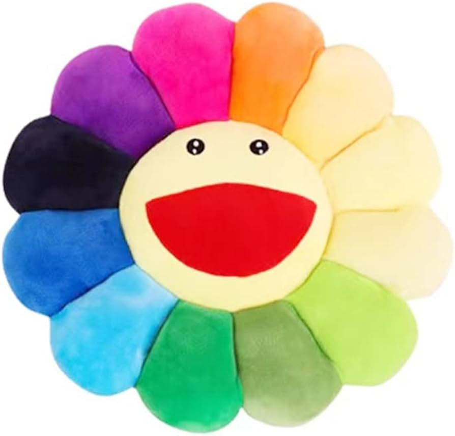17" Sunflower Flower Plush Pillow,Smile Face Cushion Colorful Home Bedroom Decor | Amazon (US)