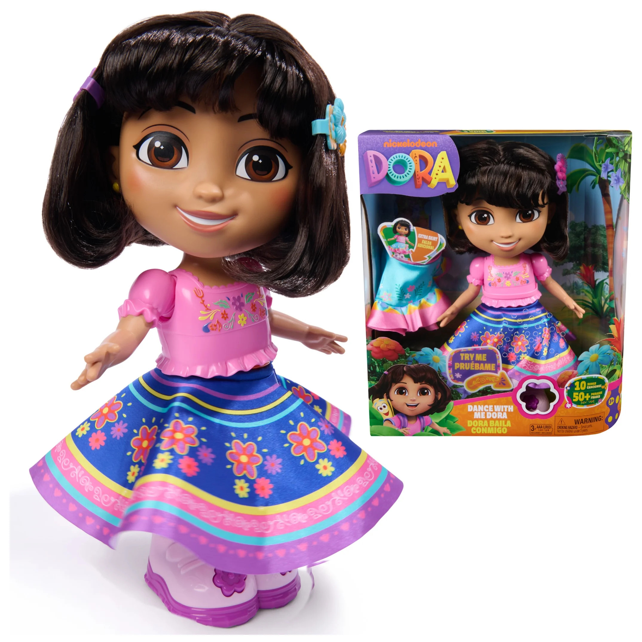 Dora the Explorer, Dance with Me Dora, Interactive Dancing Doll with Music & Bilingual Phrases fo... | Walmart (US)