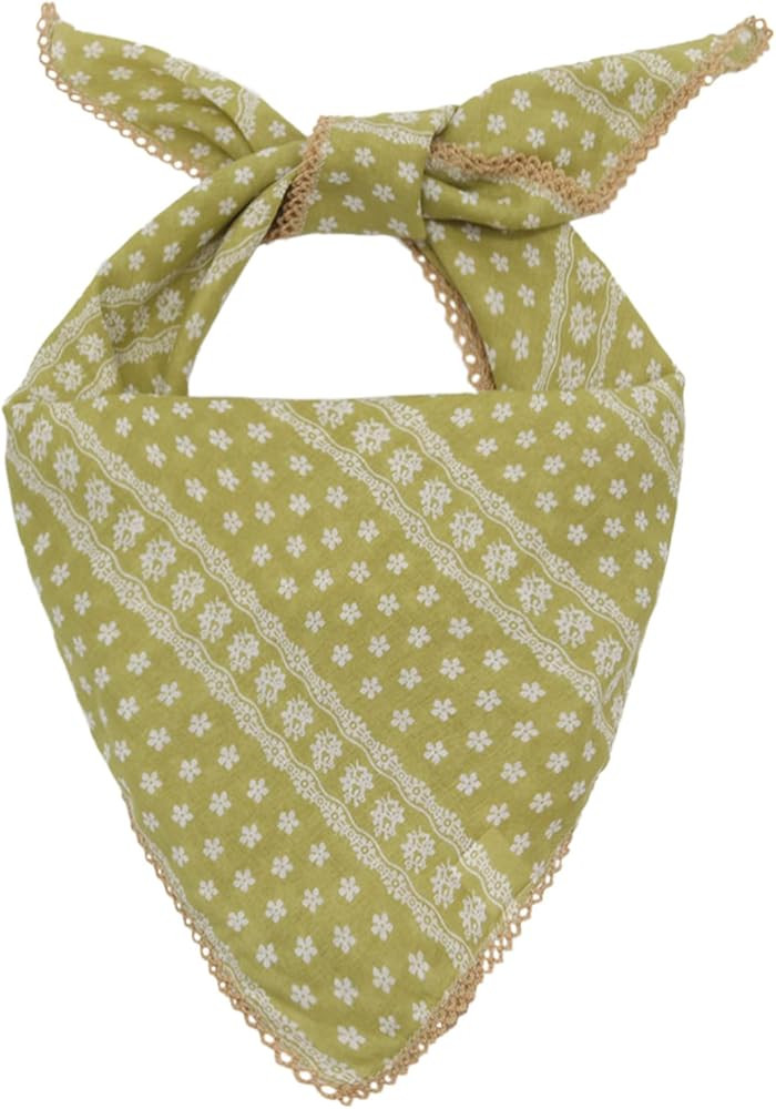 Floral Bandanas for Women Men, 27" x 27" Large Cotton Bandana Headband Head Wraps Hair Scarf for ... | Amazon (US)