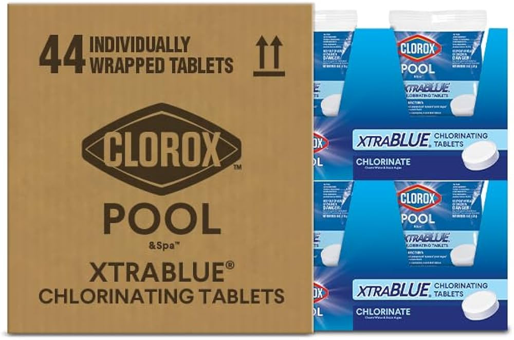 Clorox® Pool&Spa™ XtraBlue 3” Swimming Pool Chlorinating Tablets, 44 Individually Wrapped Ta... | Amazon (US)