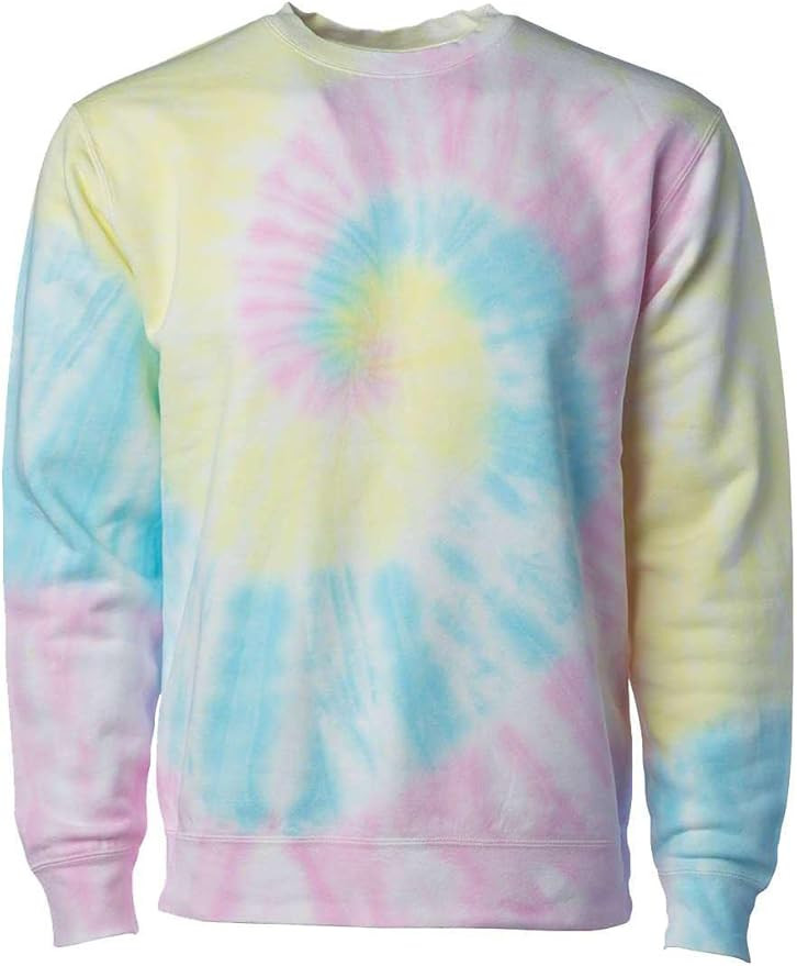 Independent Trading Co. - Midweight Tie-Dyed Sweatshirt - PRM3500TD - XS - Tie Dye Sunset Swirl | Amazon (US)