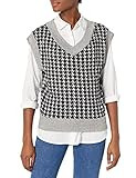 Amazon Brand - Wild Meadow Women's Sweater Vest, -Grey/Black Houndstooth, X-Small | Amazon (US)