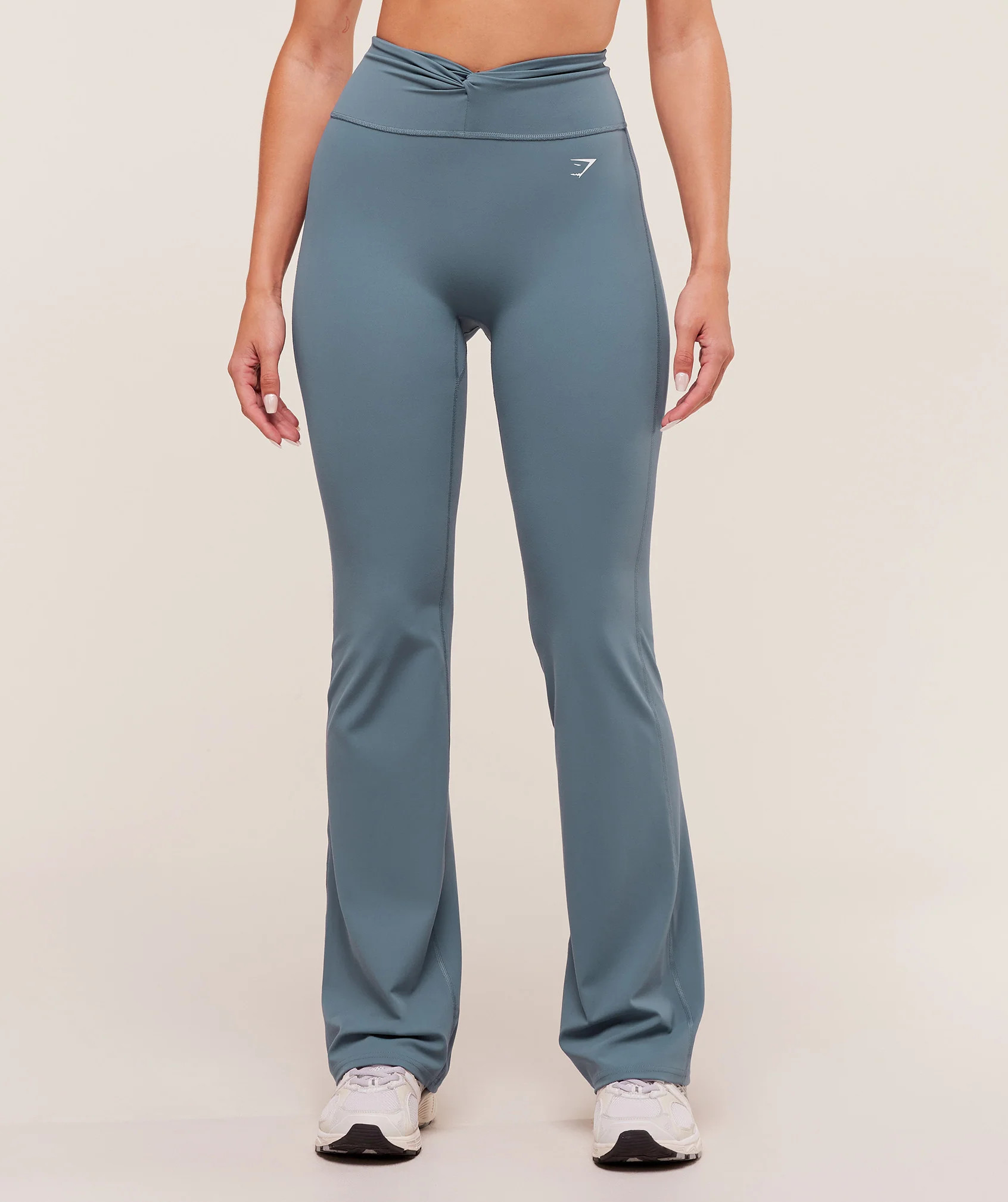 Gymshark Twist Front Straight Leg Legging - Iron Blue | Gymshark US