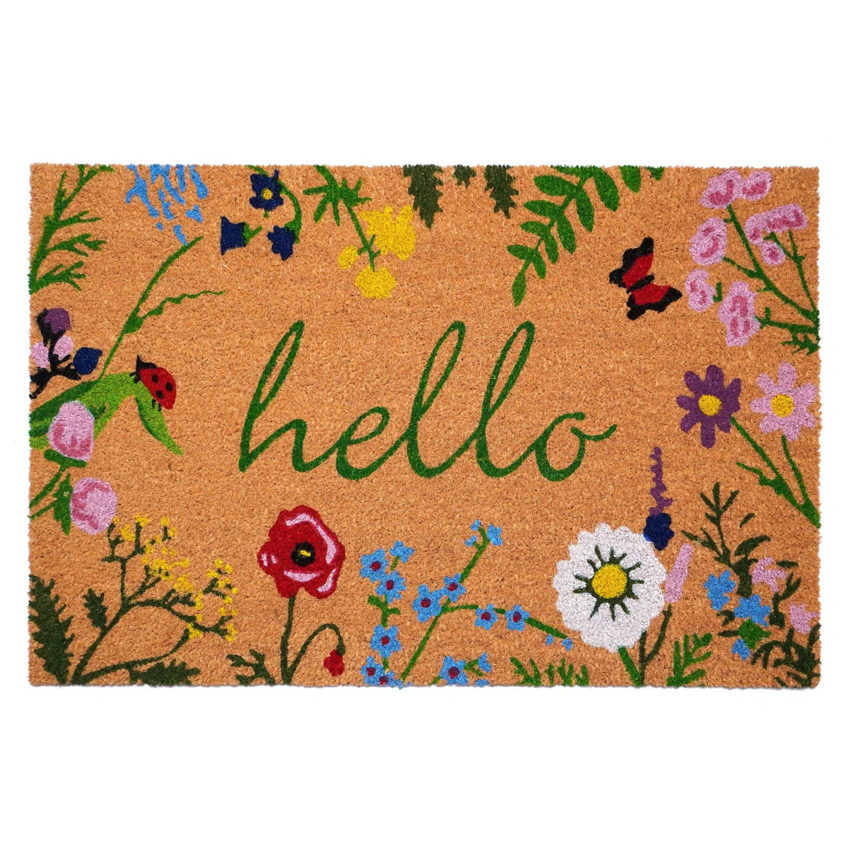 Mendelson Non-Slip Floral Outdoor Doormat | Wayfair North America