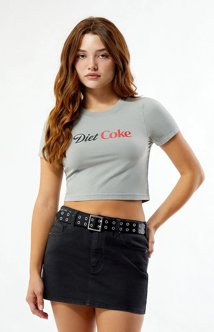 Coca Cola Women's Diet Coke Skimmer T-Shirt in Gray - Size Large | PacSun