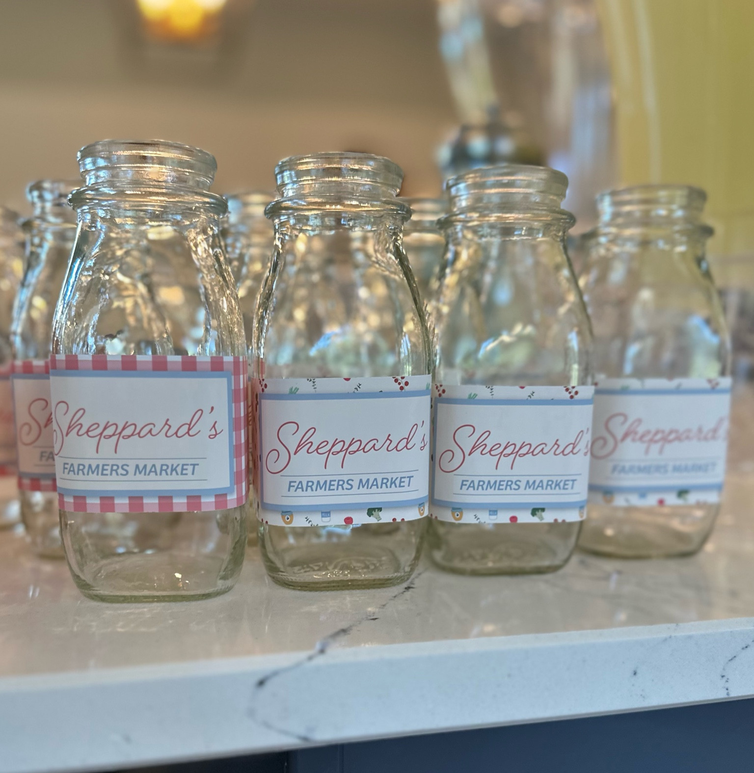 farmers market party drinks 🩵☀️🫐

Custom stickers on recycled glass jars 🫙 

#LTKFamily #LTKParties #LTKKids