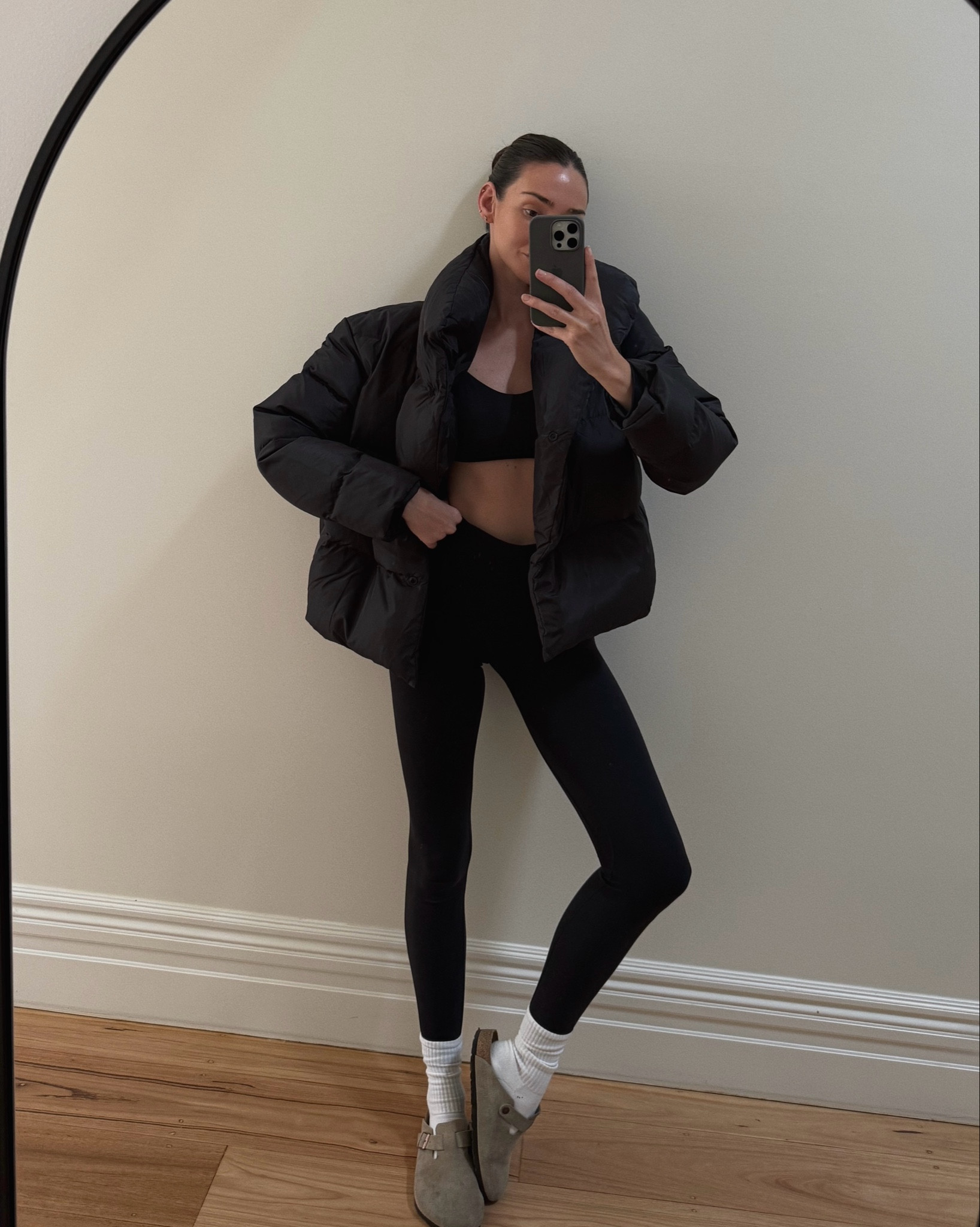 Today’s pilates outfit:
Melbourne winter ready with this divine black puffer jacket by Maggie Marilyn (coming soon) *I’ve linked a few other beautiful puffers that are similar below

Paired with my favourite @lululemon align tights, crew socks and suede Birkenstocks

#LTKfitness #LTKaustralia #LTKautumn