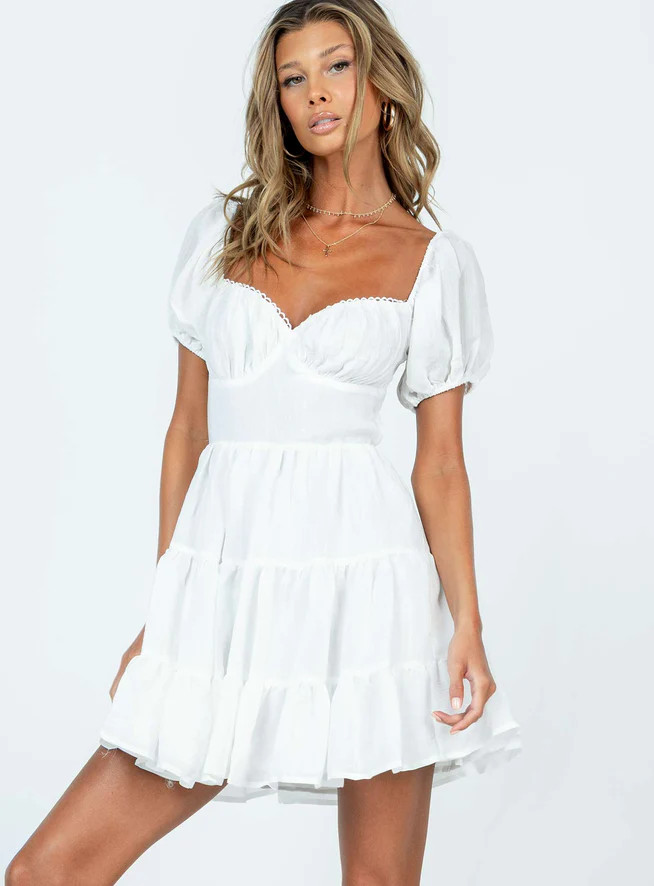 Danny Mini Dress White | Princess Polly US