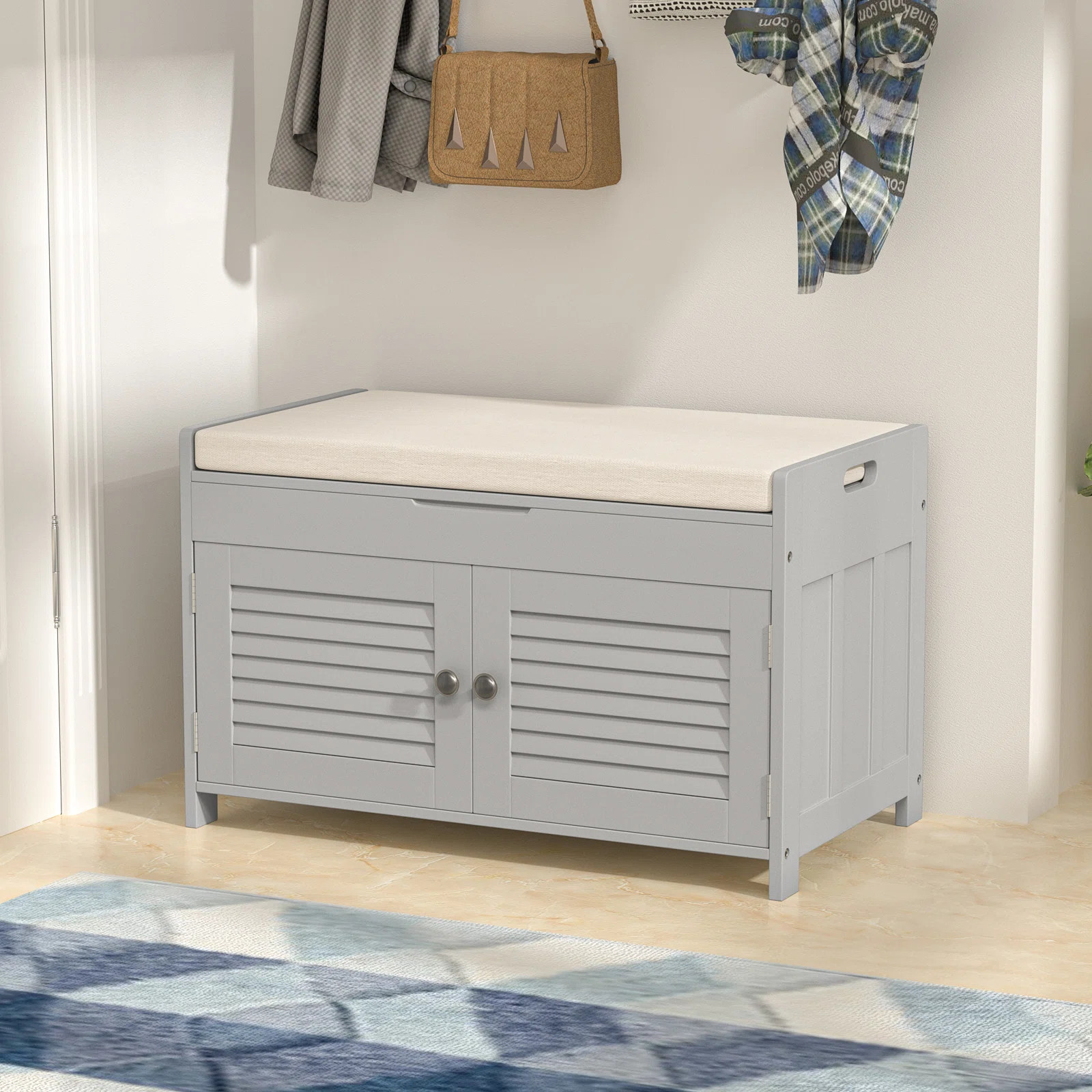Gayola 28" Wide Cabinet Storage Bench with Flip Top Storage | Wayfair North America