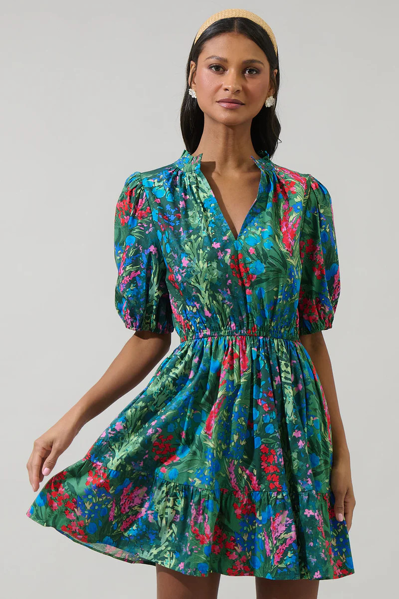 Devin Floral Marissa Mini Poplin Dress | Sugarlips