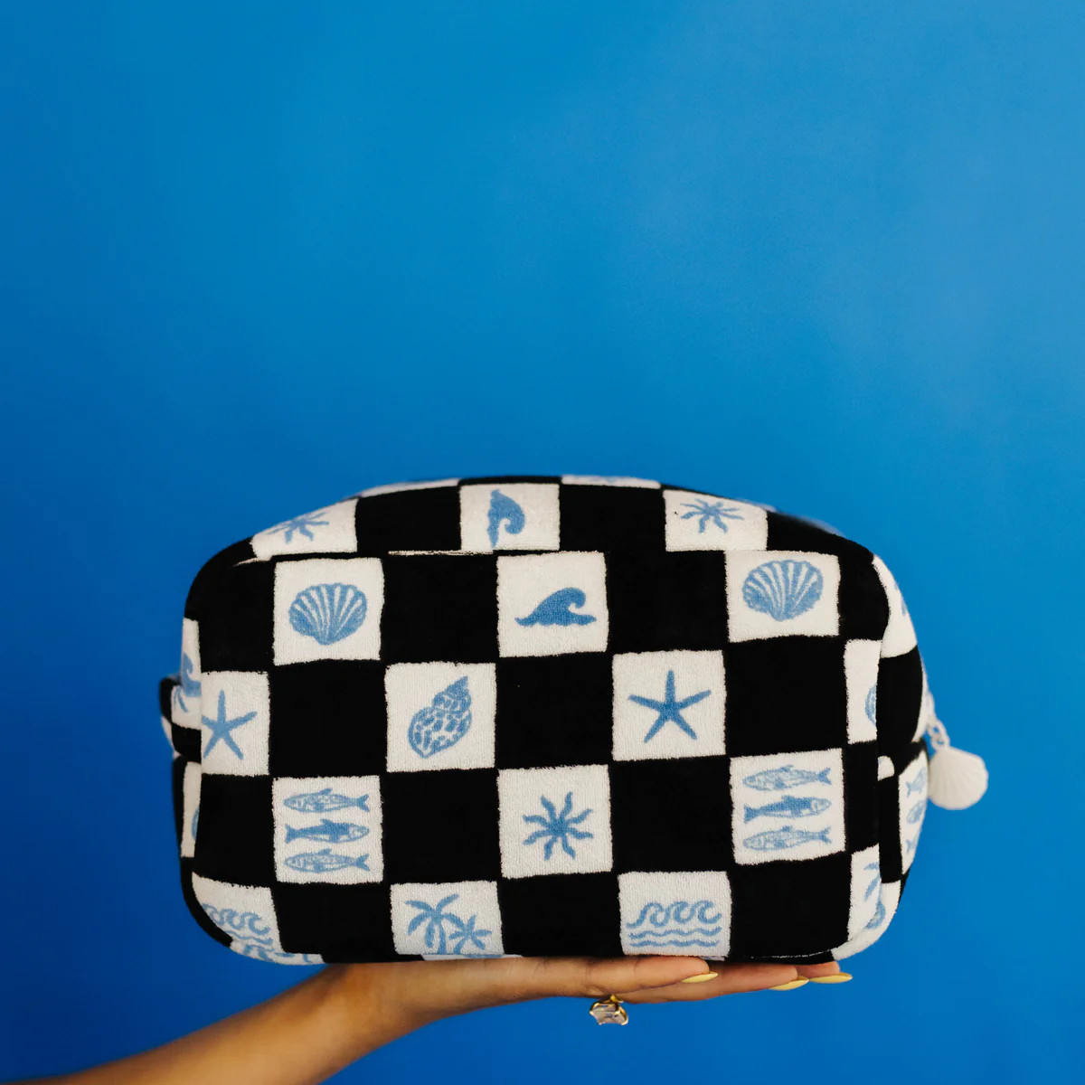 Coastal Check Cosmetic Bag | Staykation