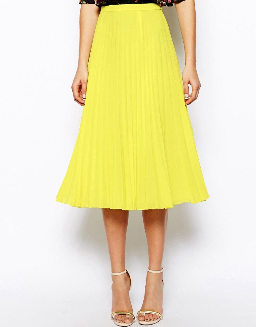 ASOS PETITE Midi Pleated Skirt | ASOS UK