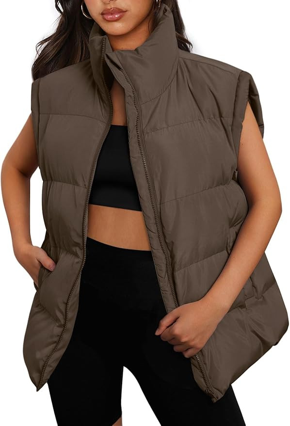AUTOMET Womens Puffer Vests Fall Fashion Jackets Puffy Outfits 2024 Trendy Sleeveless Coats Outer... | Amazon (US)