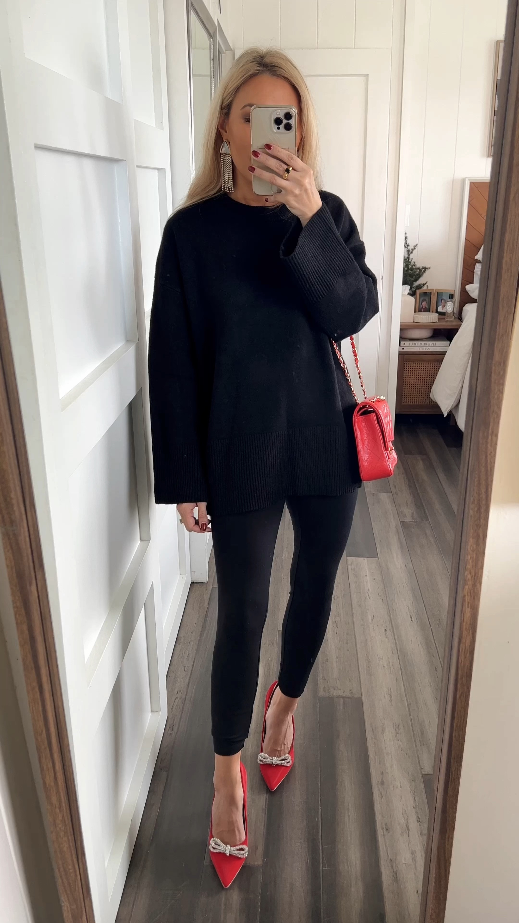 Very much obsessed with my outfit! It’s the perfect basic but fancy and comfy outfit one could ever wear! Wearing small sweater, xs leggings and true to size on heels! #LTKparties #LTKshoecrush #LTKstyletip #LTKholiday 

#LTKparties #LTKfindsunder50 #LTKstyletip