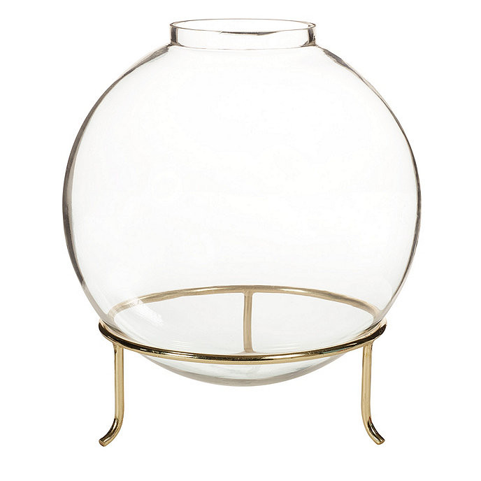 Eleanor Round Glass Vase On Stand | Ballard Designs, Inc.