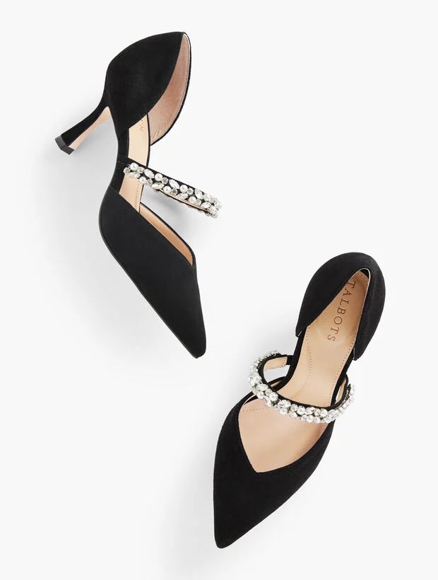 Evelyn Pearl Pumps - Suede | Talbots