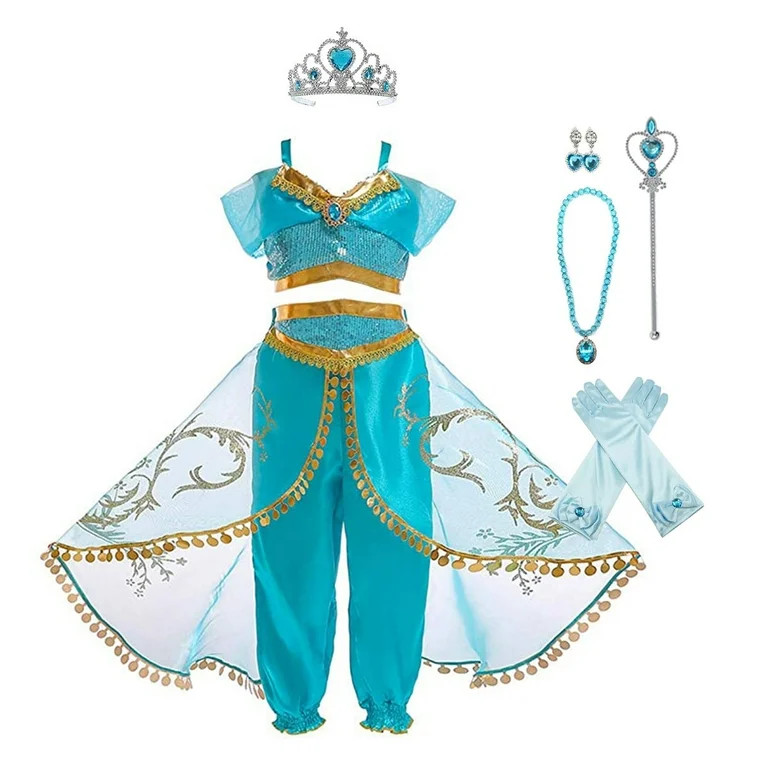 KAWELL Princess Dress Christmas Fancy-Dress Costume with Accessories for Child, Little Girls 5-6 | Walmart (US)