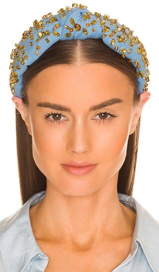 Mixed Crystal Woven Knotted Headband in Sunshine | Revolve Clothing (Global)