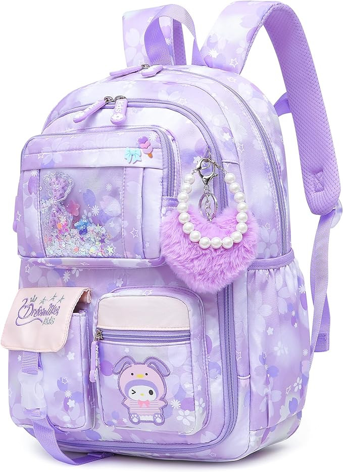 Lovely Girls Backpack School Bag for Students Kids Book Bag with Multiple Pockets Splash-proof Ch... | Amazon (US)