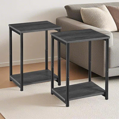 Set Of 2 Side Tables, 2-Tier Sofa Side Tables, Bedside Tables For Living Room, Bedroom, Home Office | Wayfair North America