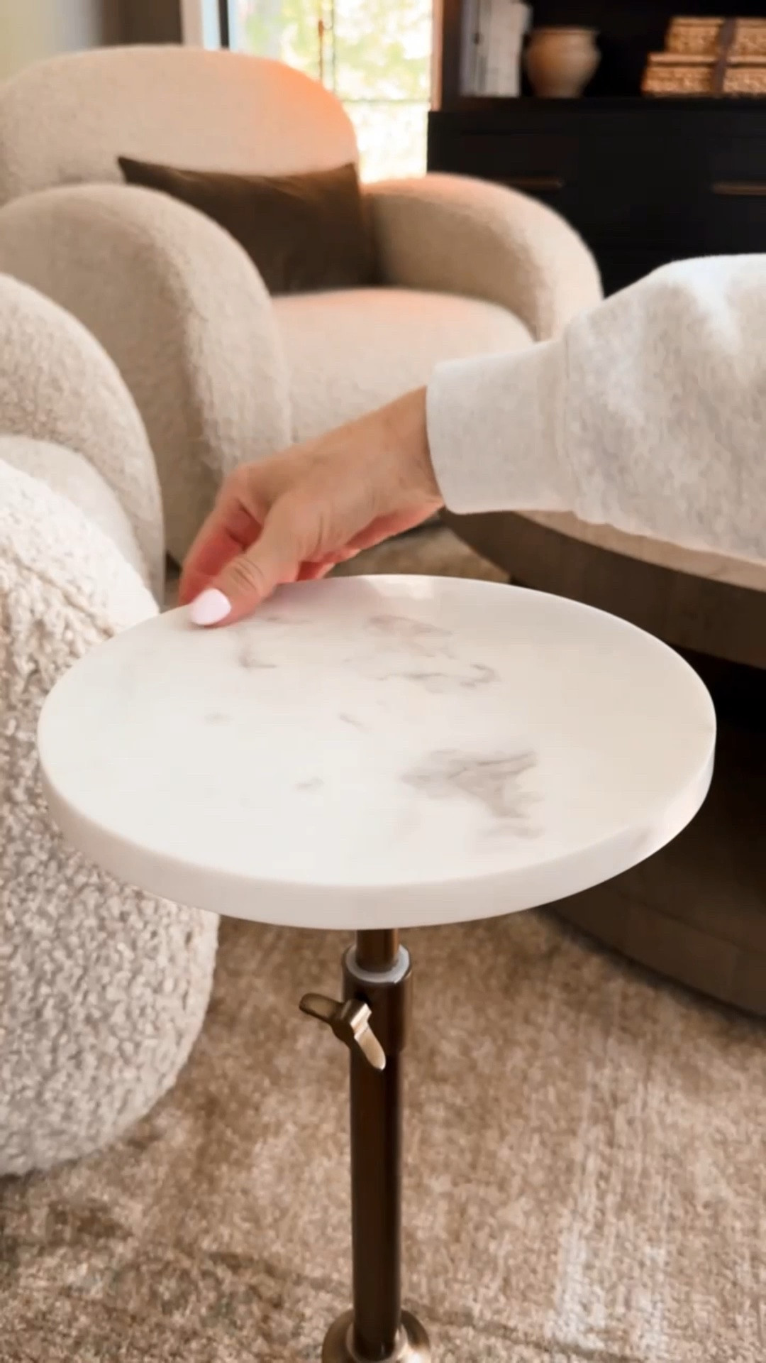 Adjustable marble top table? YES please!! 
I added this little table to my cart so fast!! I LOVE that it is adjustable and the brass & marble combo is a 10/10 🤩

#LTKSaleAlert #LTKHome #LTKdayinmylife