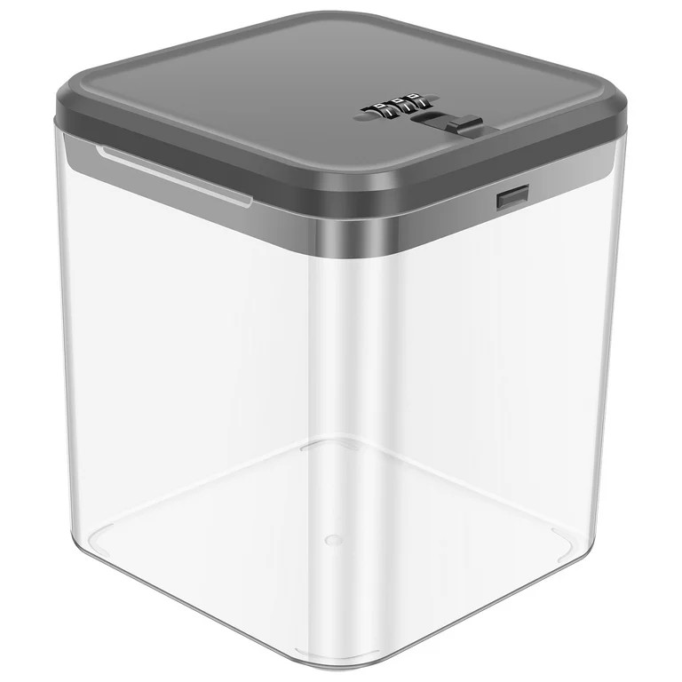 Storage Box with Password Lock Compact Transparent Self Control Lockable Box for Phone Gaming Dev... | Walmart (US)