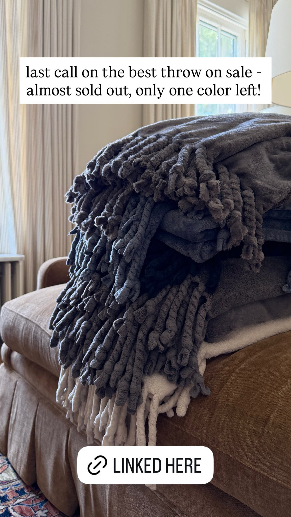 last call on the best throw on sale - almost sold out, only one color left!

#LTKHome #LTKSaleAlert