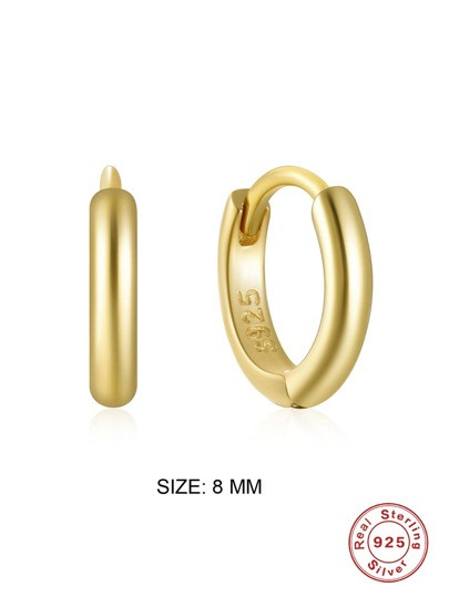 Minimalist Silver Hoop Earrings | SHEIN