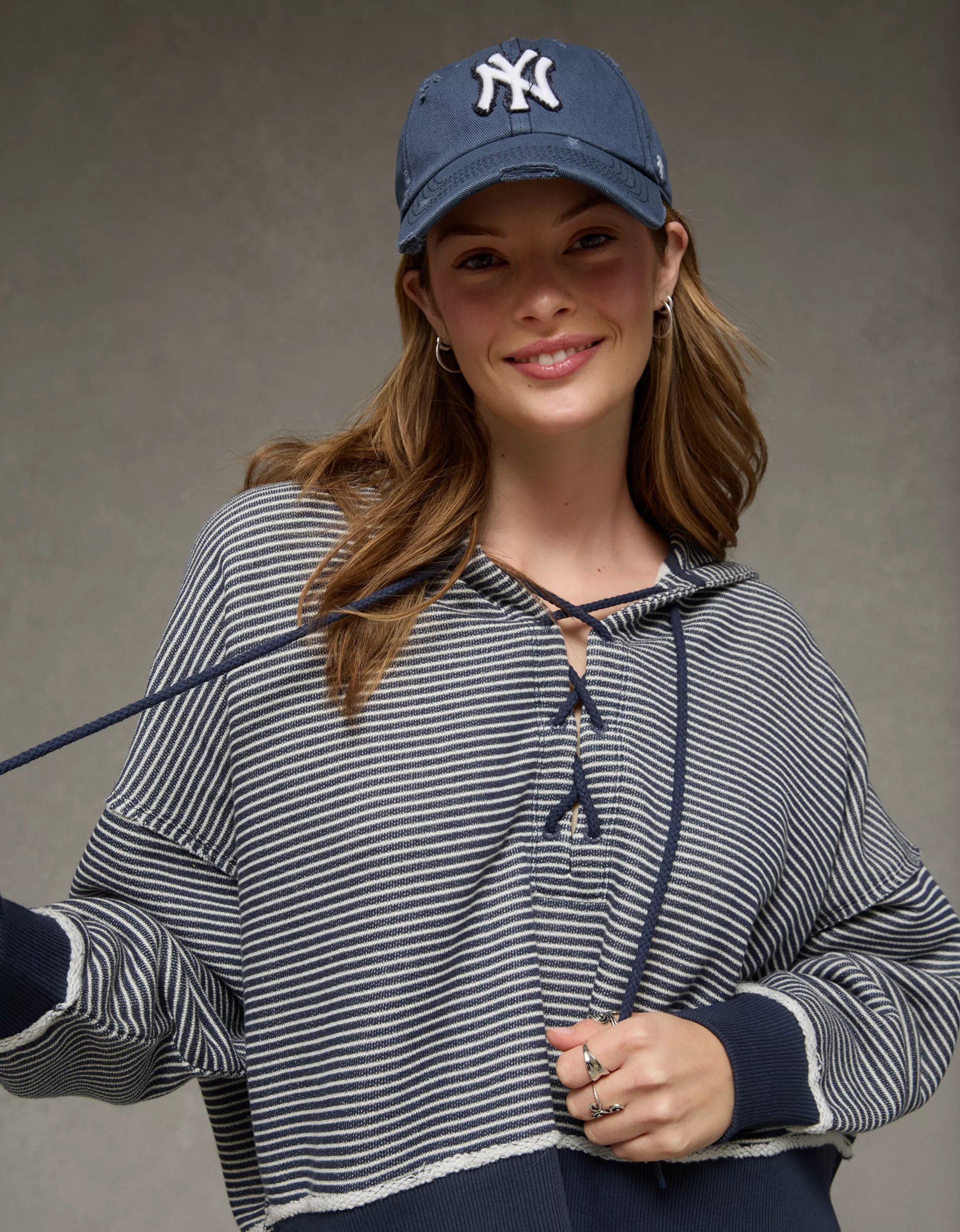 AE Big Hug Lace-Up Hoodie | American Eagle Outfitters (US & CA)