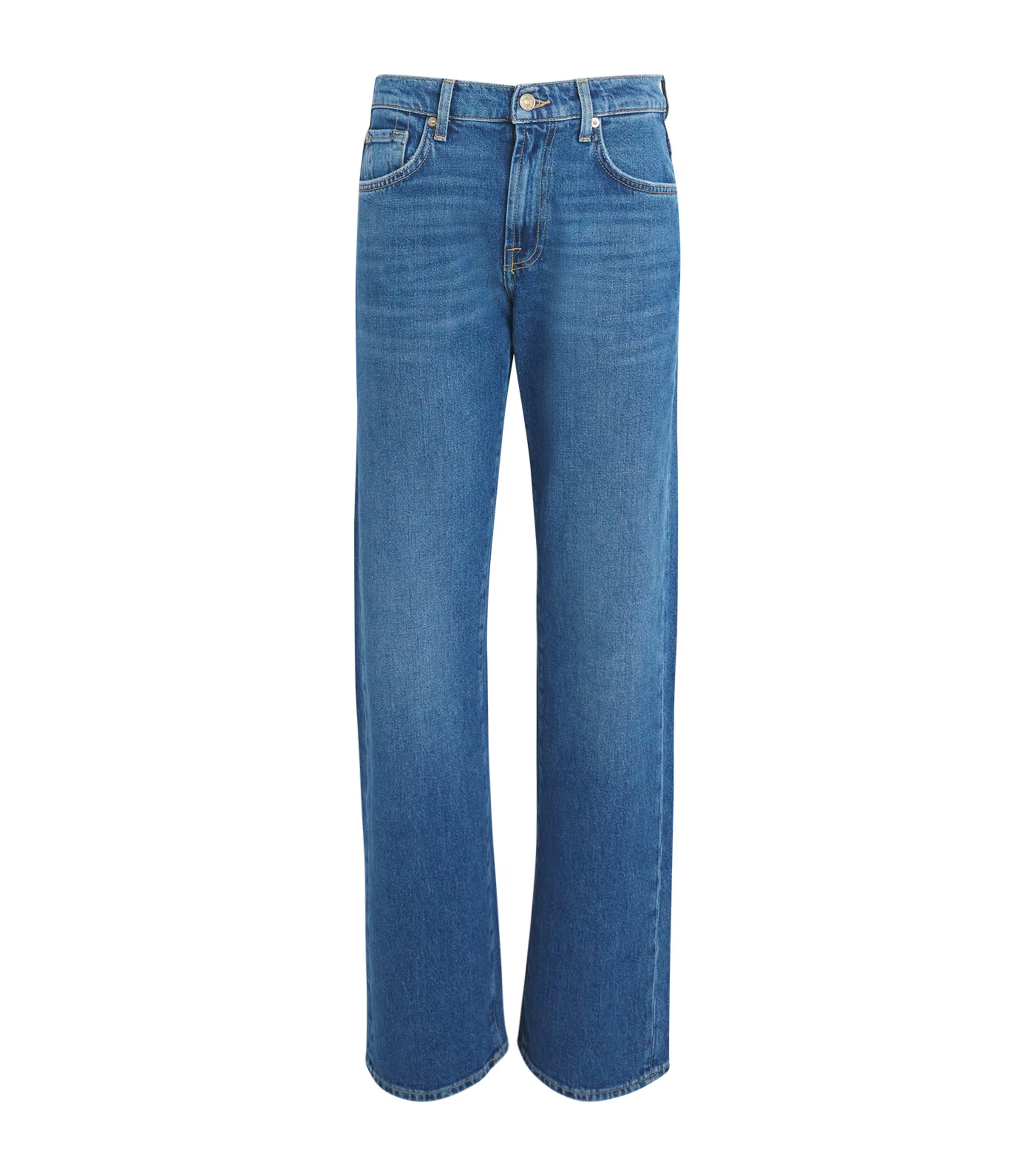 7 For All Mankind Tess High-Rise Straight Jeans | Harrods