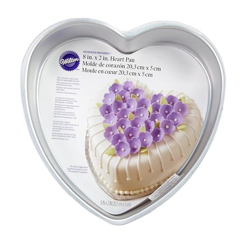 Wilton Decorator Preferred Heart Shaped Cake Pan, 8-In. Baking Pan for Lovely Cakes, Aluminum | Amazon (US)