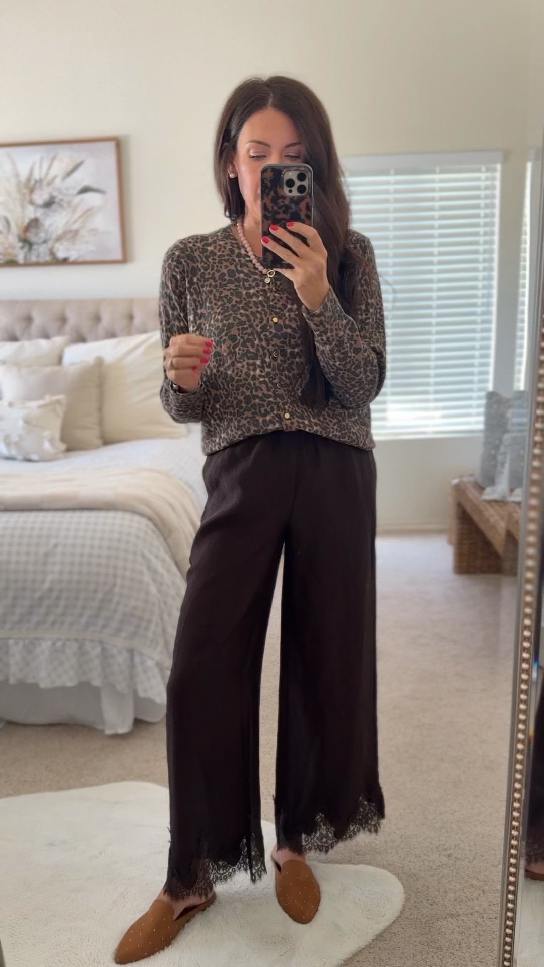 Walmart leopard cardigan styled with an elevated bottom—large sweater & xs pants

#LTKootd #LTKSeasonal