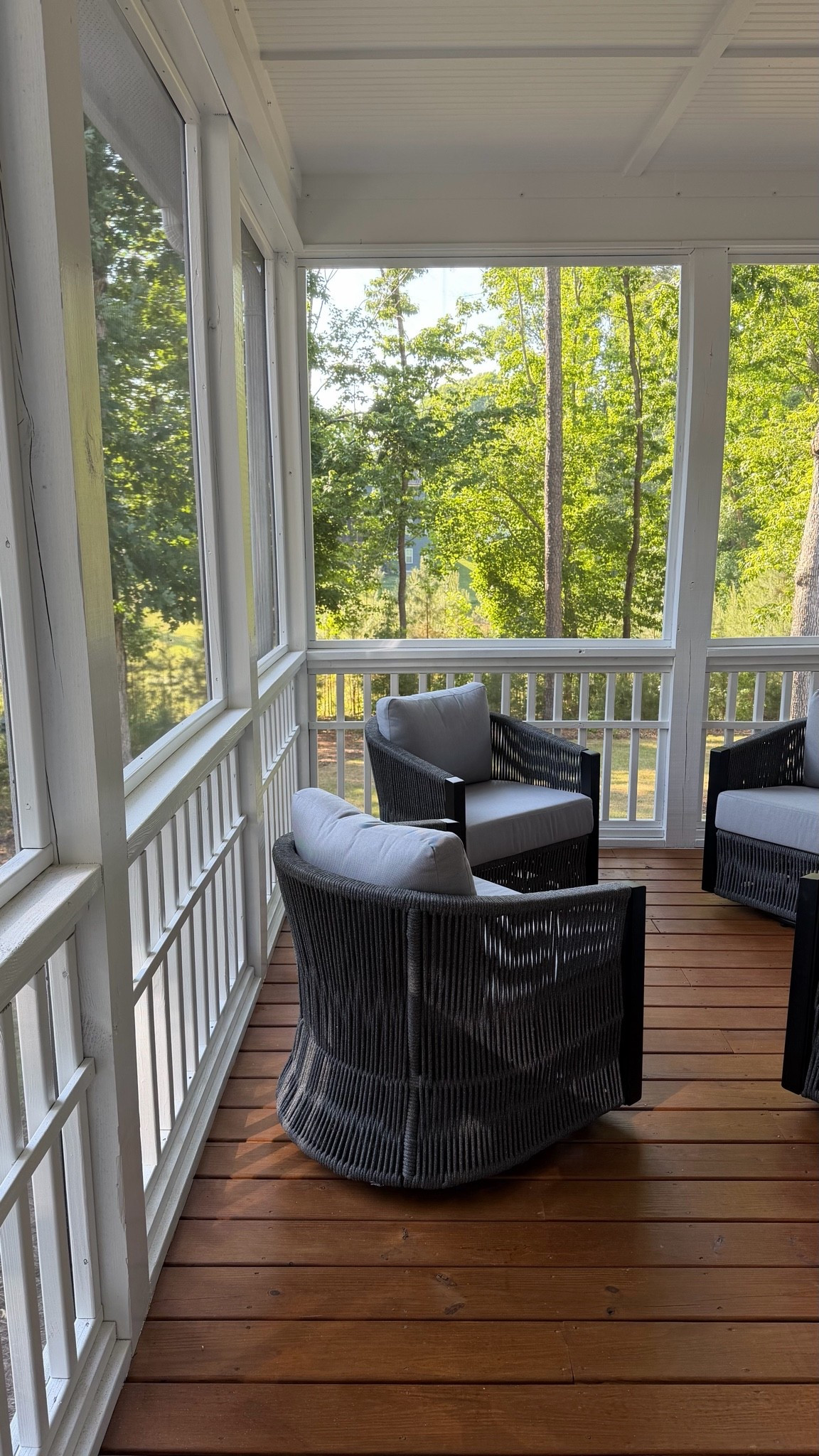 These swivel chairs are beautiful! Comfortable to sit in and feel very well made