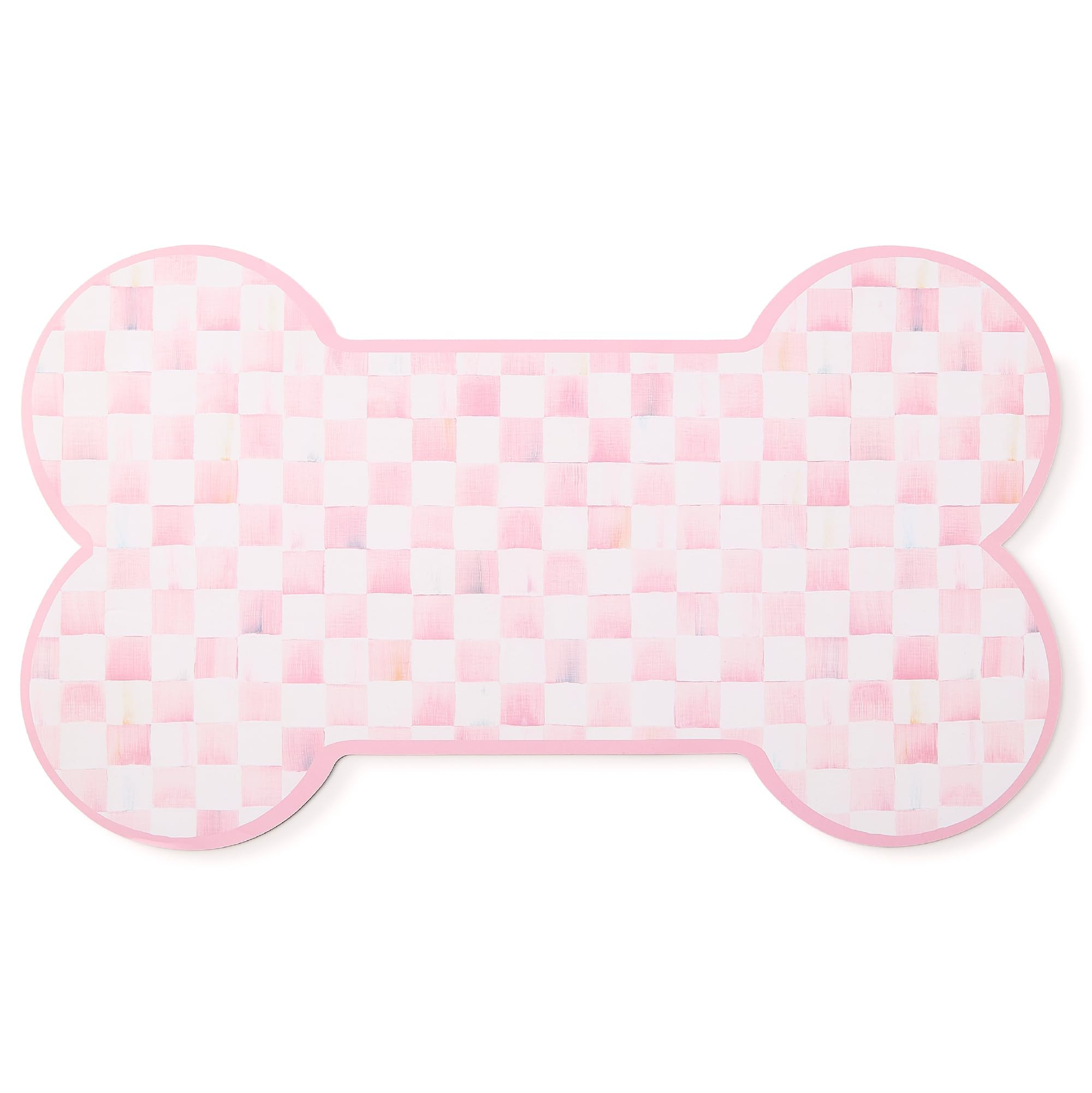 MACKENZIE-CHILDS Pup Placemat, Cute Pet Food Mat for Dog Bowls and Cat Bowls, Pink-and-White Rosy... | Amazon (US)
