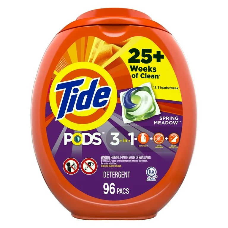 Tide Pods Spring Meadow 96 Ct, Laundry Detergent Pacs | Walmart (US)