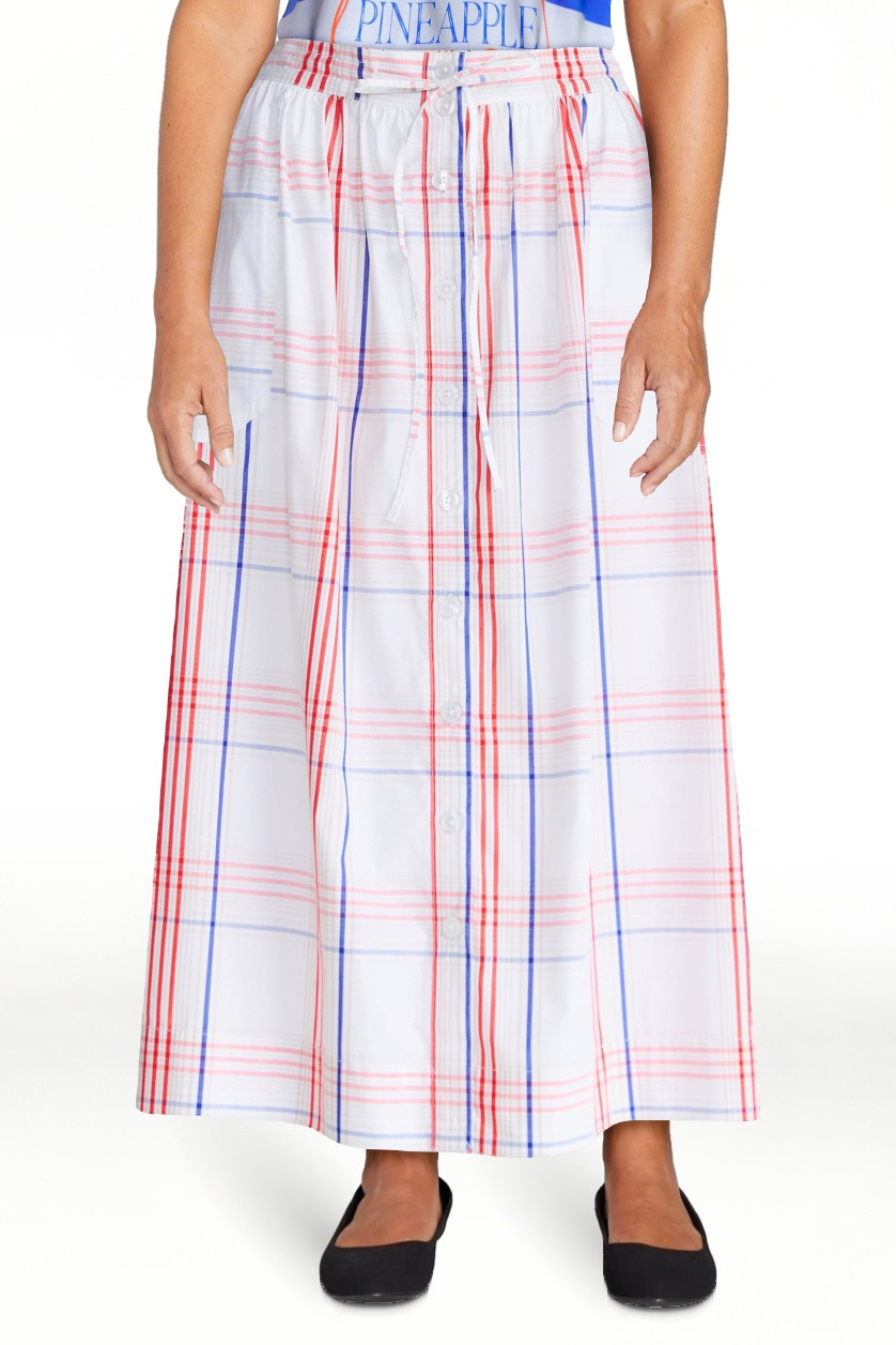 Free Assembly Women's and Women's Plus Button-Front Cotton Maxi Skirt, Sizes XS-4X | Walmart (US)