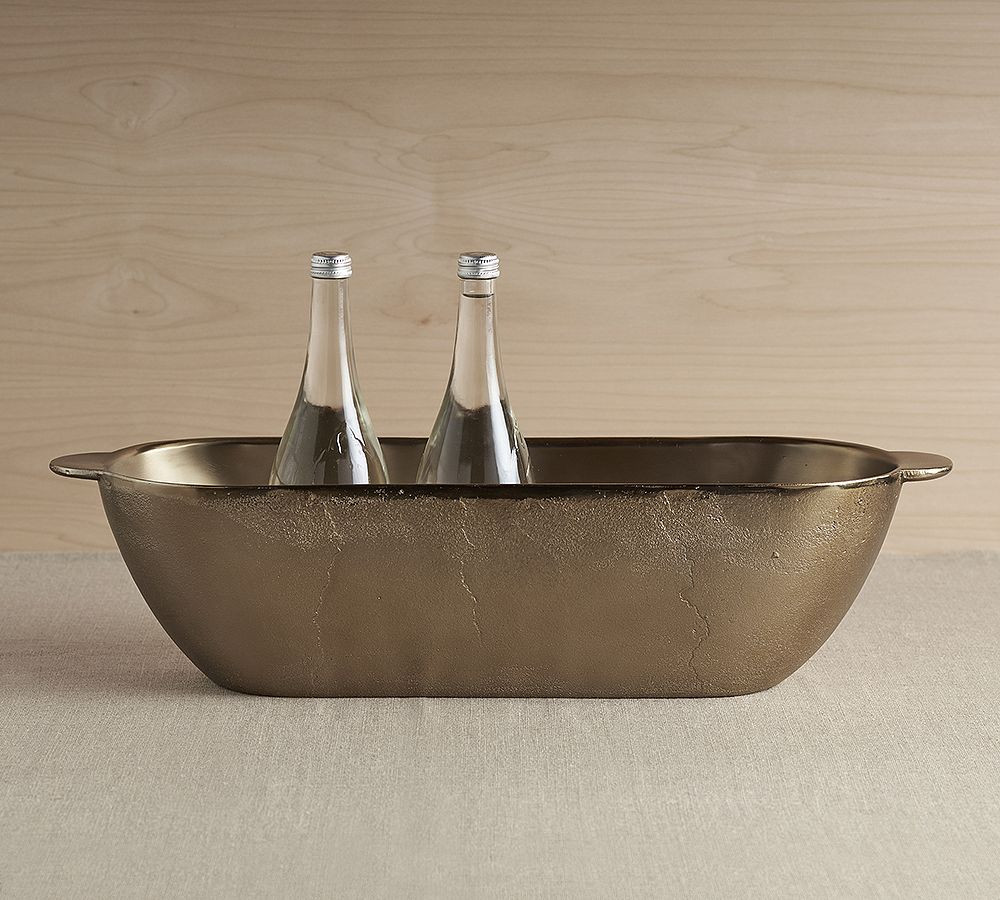 Stinson Handcasted Aluminum Beverage Trough | Pottery Barn (US)