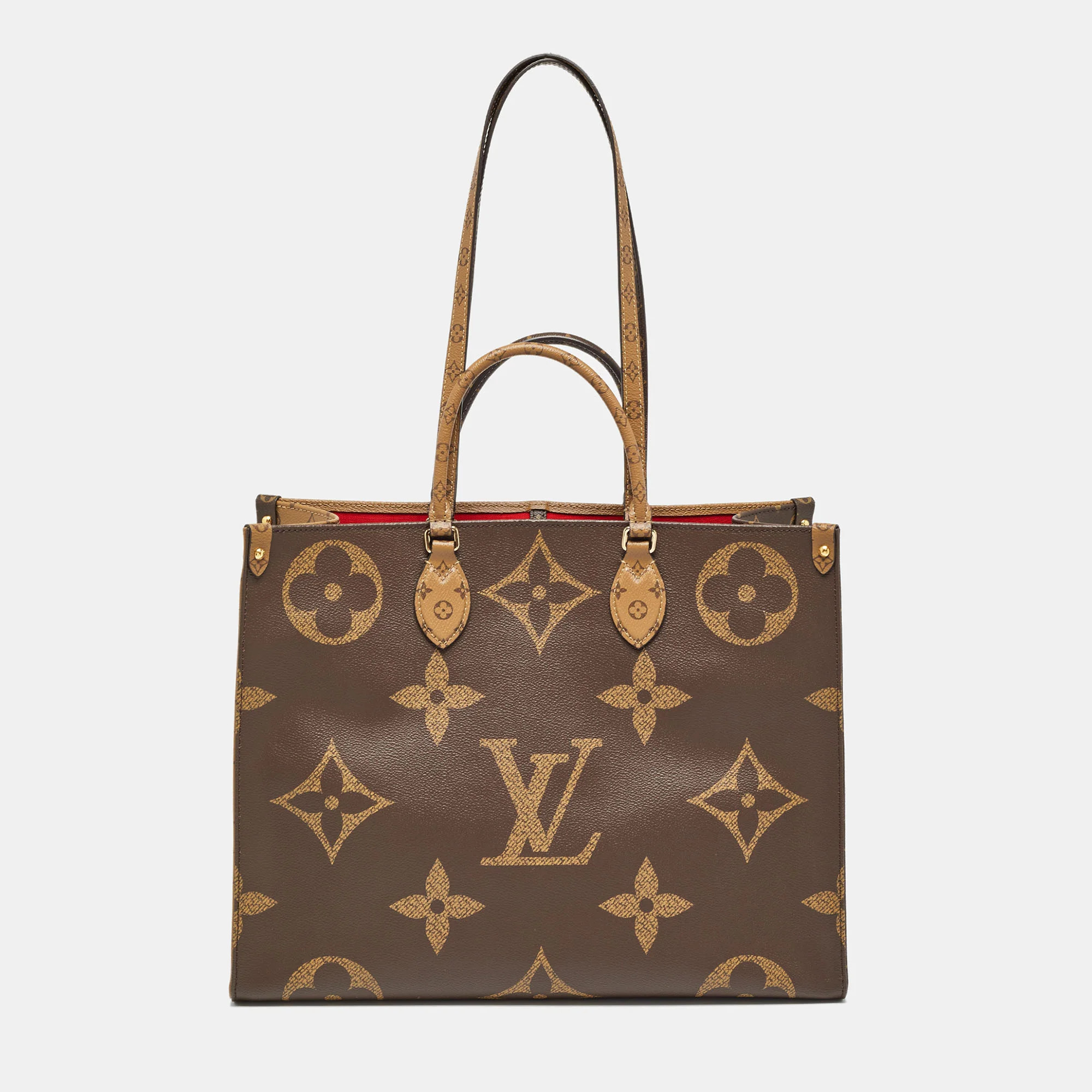 Louis Vuitton Monogram Reverse Giant Canvas Onthego Gm Bag | Shop Simon