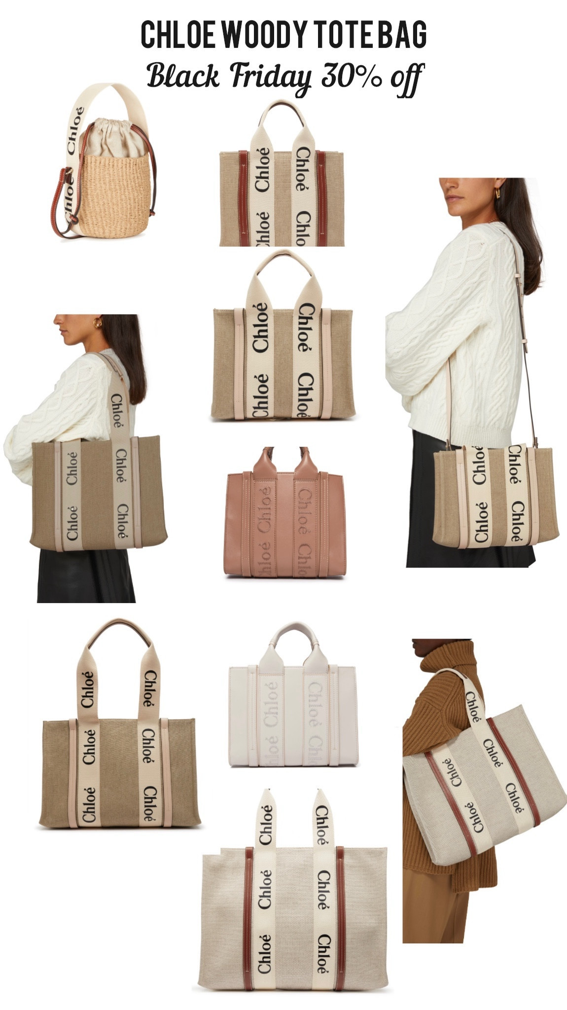 The Chloe Woody Tote bag in different sizes and colours are all 30% off during Black Friday!!

Code: BLACKFRIDAY30

My personal favourite is the small woody tote bag in cement pink💗😍

#LTKfindsunder50 #LTKCyberWeek #LTKeurope