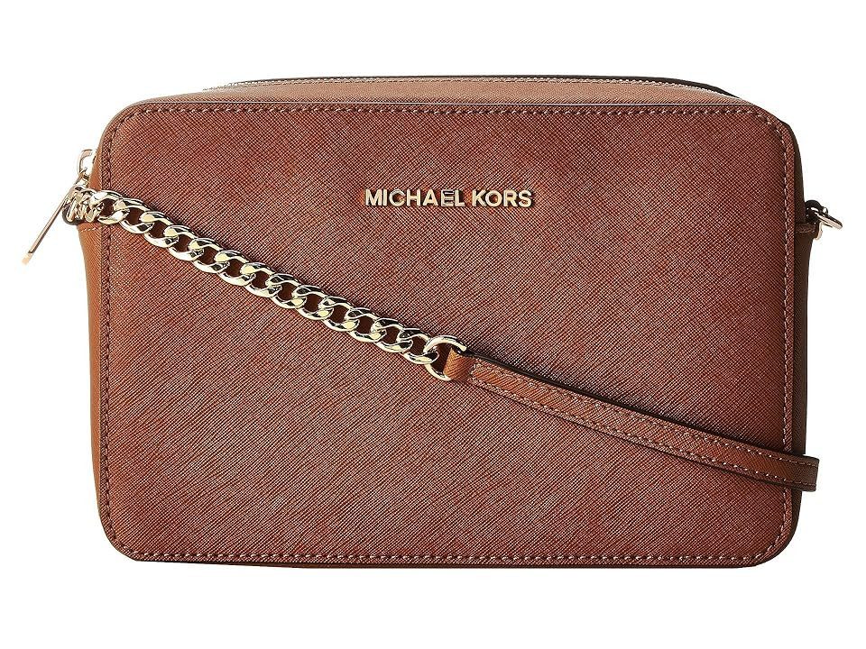 MICHAEL Michael Kors Jet Set Travel Large East/West Crossbody (Luggage) Cross Body Handbags | Zappos