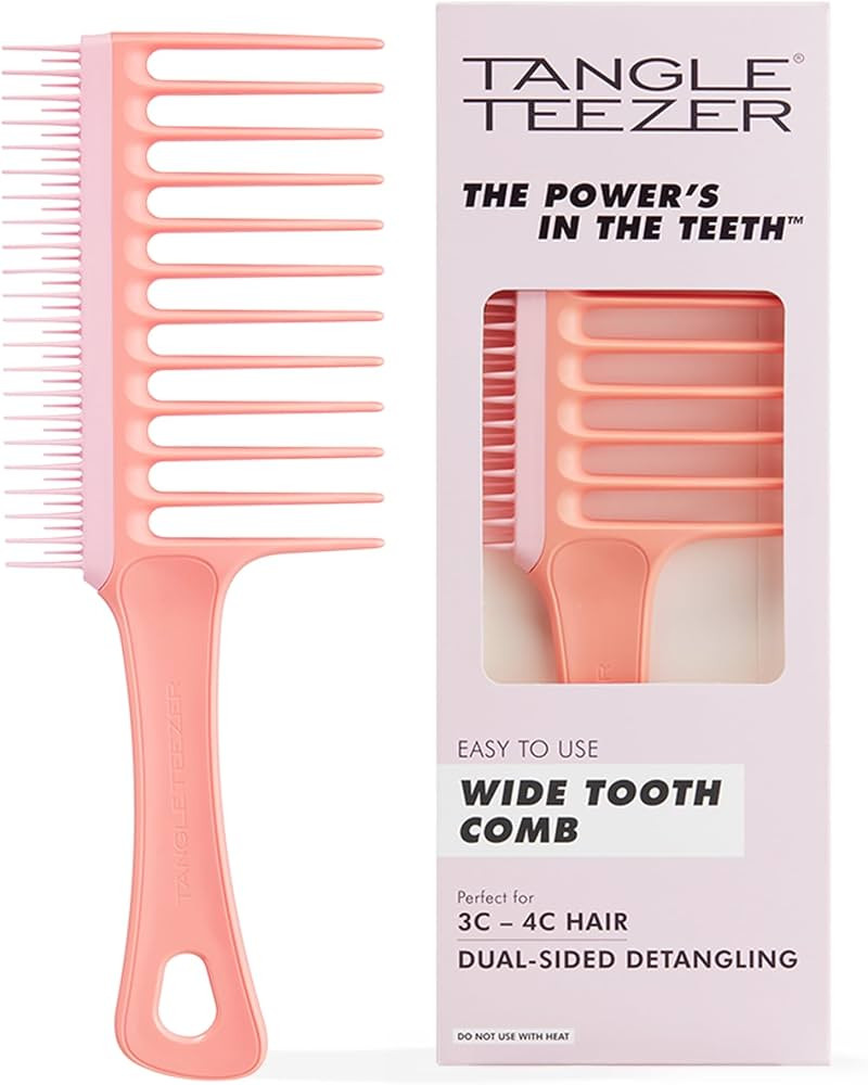Tangle Teezer Wide Tooth Comb, Double Sided for Detangling and Less Breakage, for 3C to 4C Curly ... | Amazon (US)