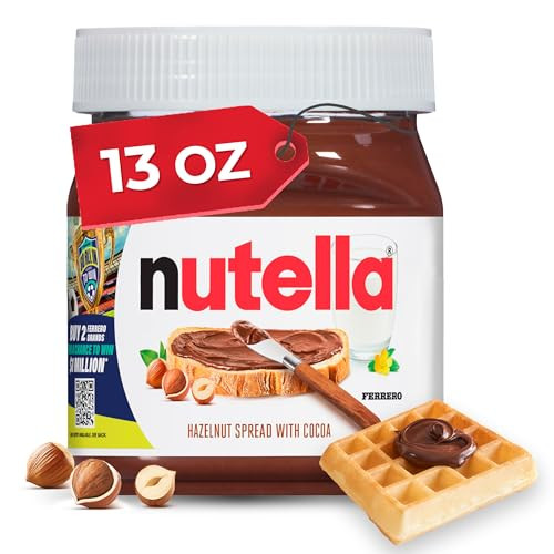 Nutella Creamy Chocolate Hazelnut Spread with Cocoa, Sweet topping for breakfast and desserts, 13 oz | Amazon (US)