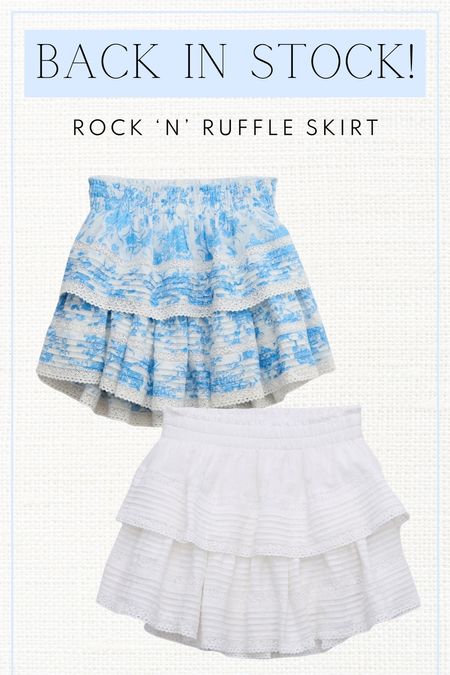 These designer lookalike skirts are back in stock!! 😍 love the blue & white print

Loveshack fancy dupe, ruffle skirt, toile print, grandmillennial style

#LTKfindsunder100 #LTKfindsunder50