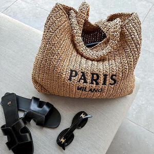 Beach Straw Bag Paris Milano Bag | Not On The High Street