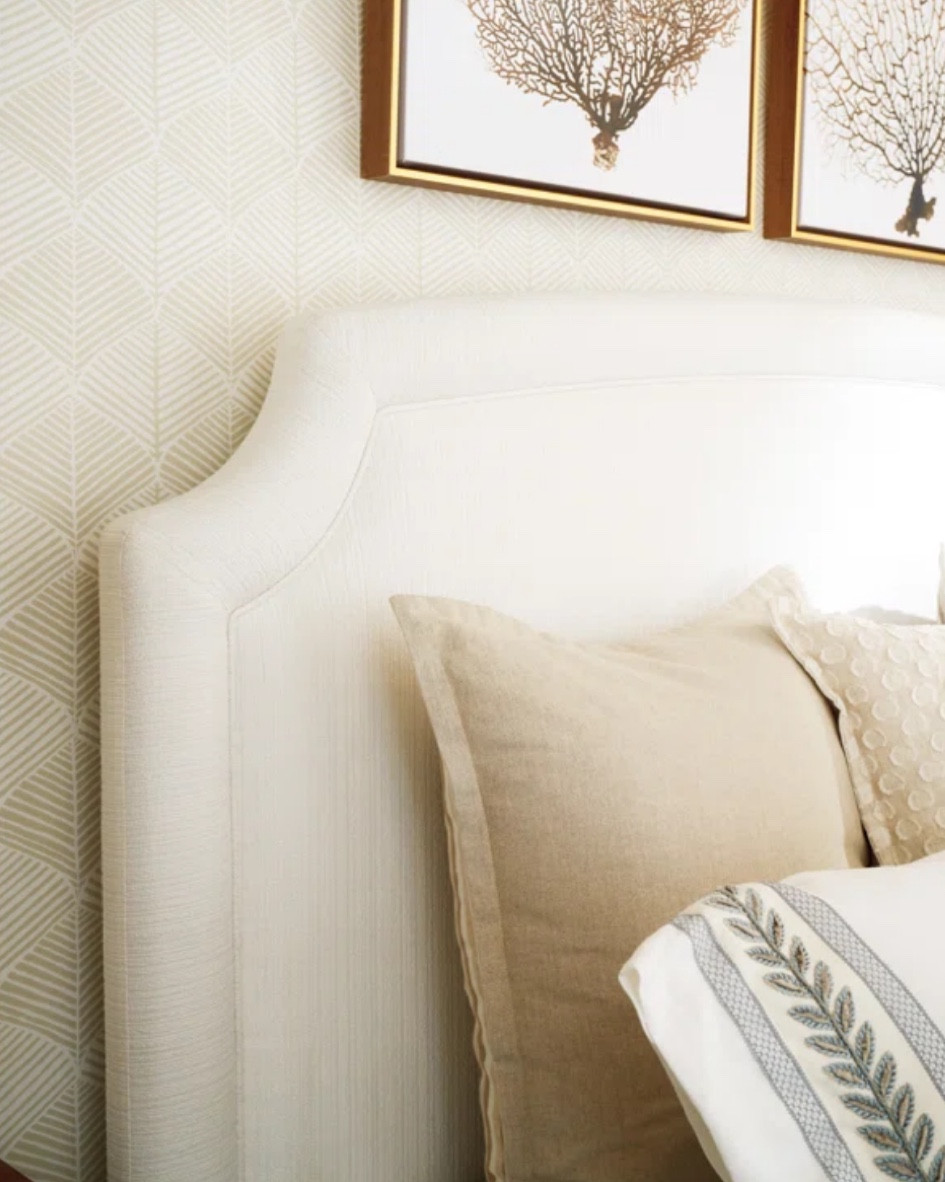 Ivory headboard for primary bedroom 