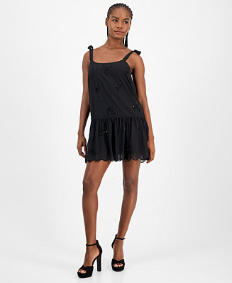 Women's Beaded-Front Mini Dress | Macy's